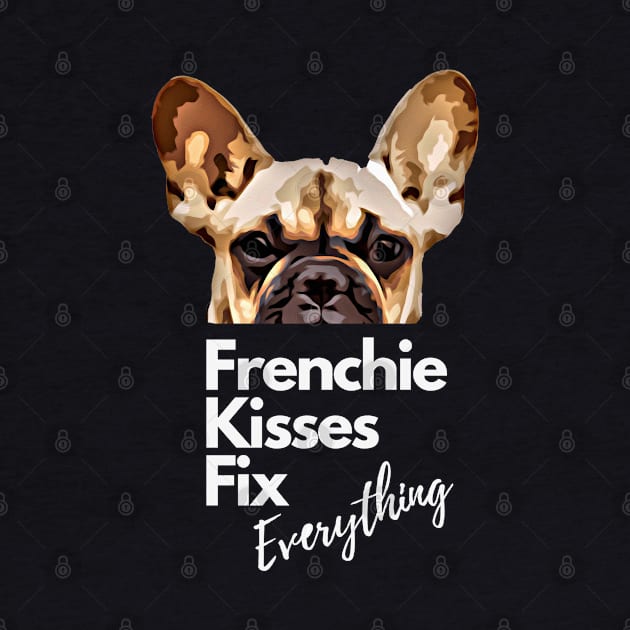 French bulldog kiss for frenchie lover by Collagedream